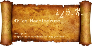 Ács Narcisszusz névjegykártya